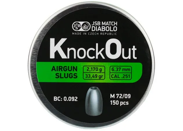 Airgun Slugs Knock Out 6.35mm 6.37mm .251 (33.49 grain)