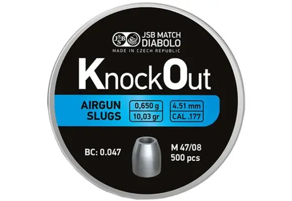 Airgun Slugs Knock Out 4.5mm .177 (10.03 grain)