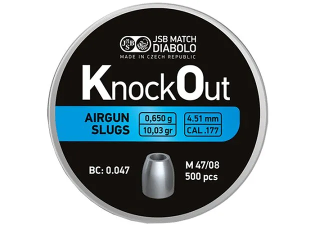 Airgun Slugs Knock Out 4.5mm .177 (10.03 grain)