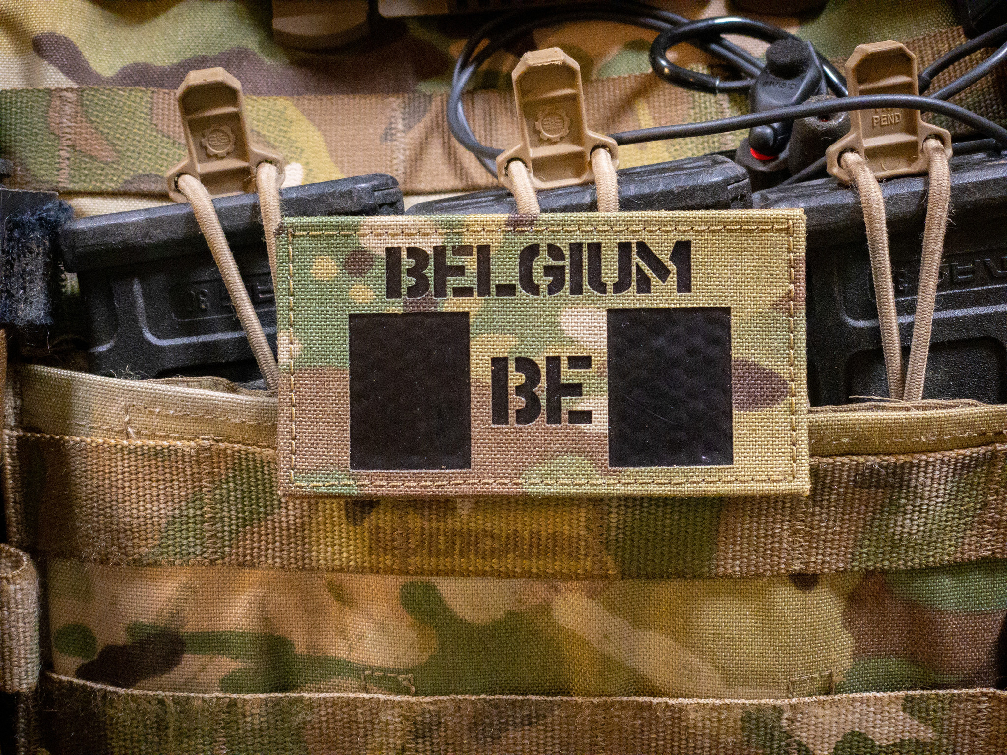 Belgium Flag Patch (Wolf Grey / IR)