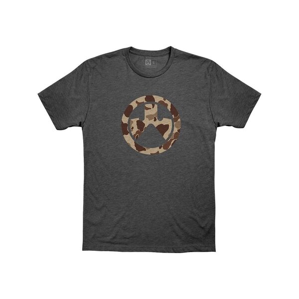 Raider Icon Camo Logo T-Shirt (Charcoal)