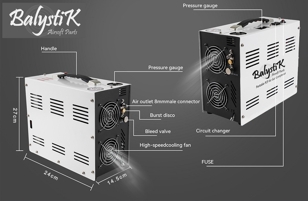 PCP / HPA Compressor 300bar 4500PSI Oilless