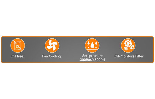 PCP / HPA Compressor 300bar 4500PSI Oilless