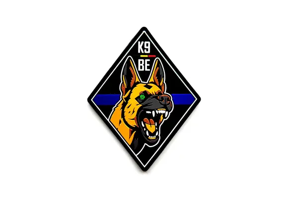 K9 Belgium Patch (Thin Blue Line)