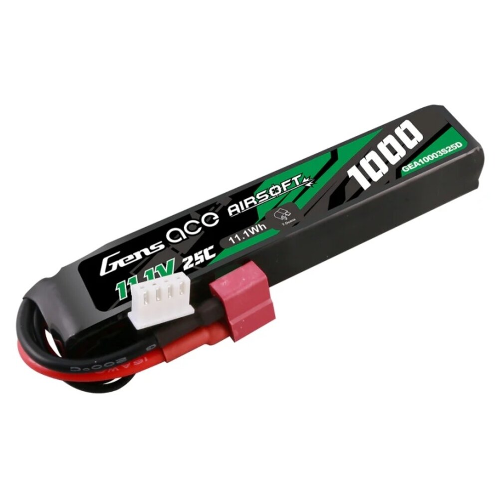 LiPo 11.1V 1000mAh 25C Stick Type (Deans)