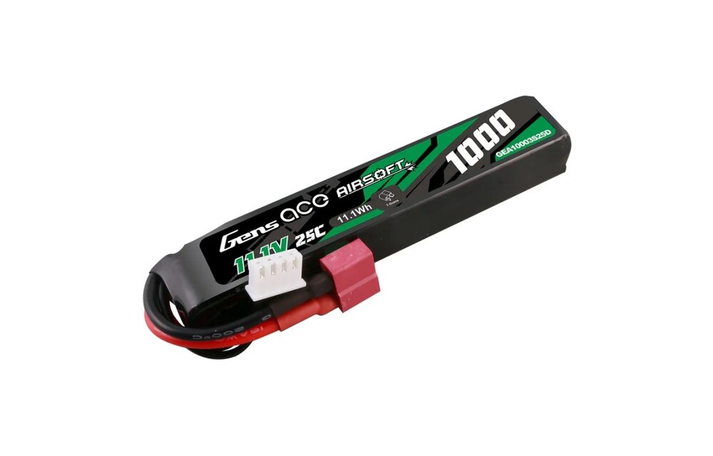 LiPo 11.1V 1000mAh 25C Stick Type (Deans)