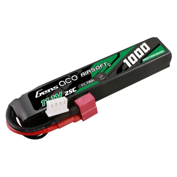 LiPo 11.1V 1000mAh 25C Stick Type (Deans)