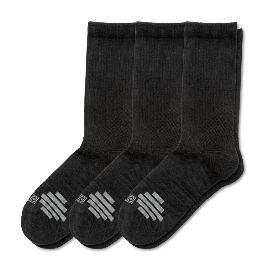 Duty Ready Plus Crew Socks (3-Pack) (Black)
