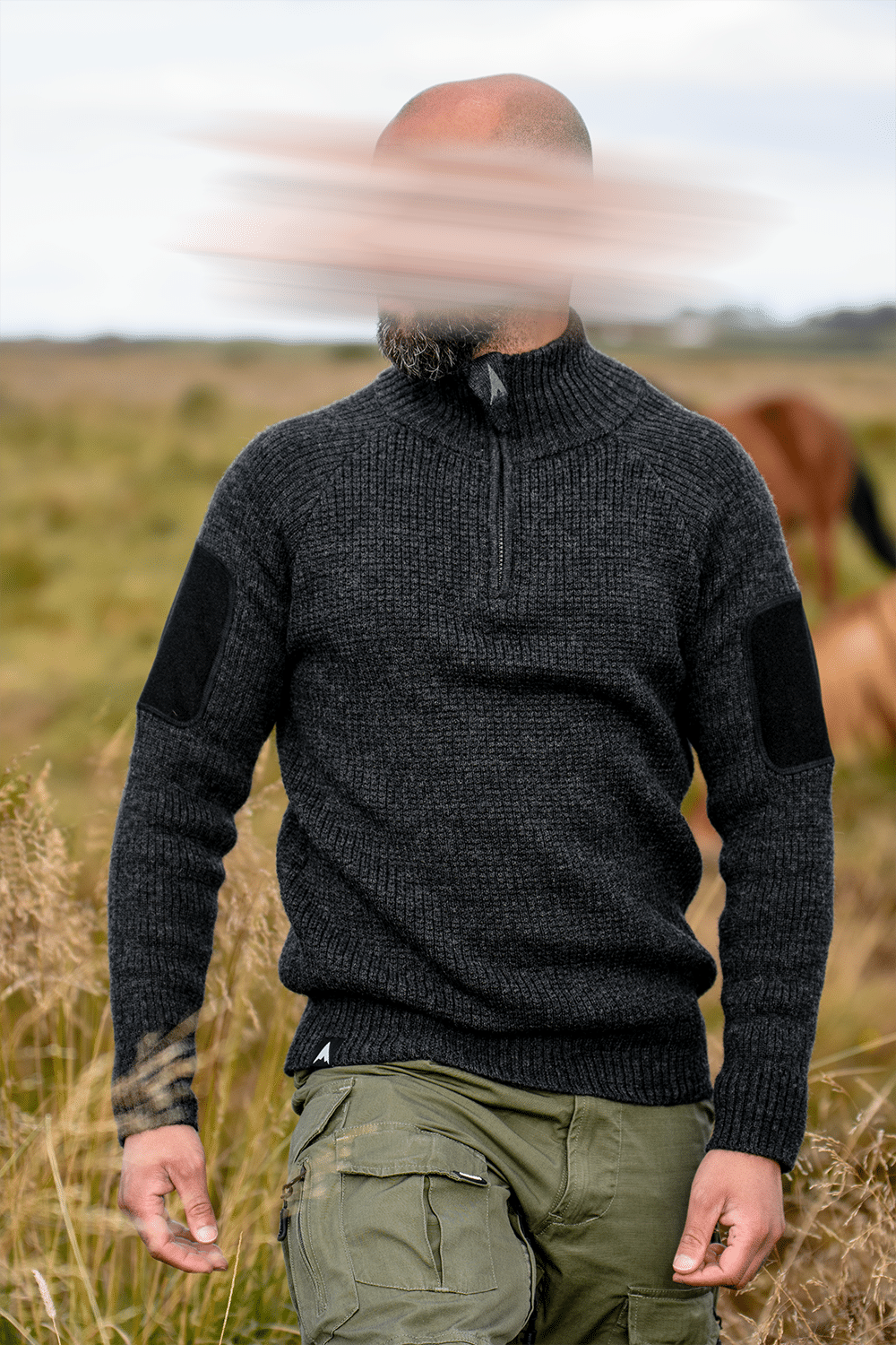 Finnmark Half Zip Sweater (Dark Grey)