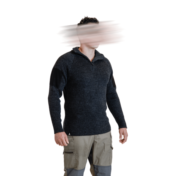 Finnmark Half Zip Sweater (Dark Grey)