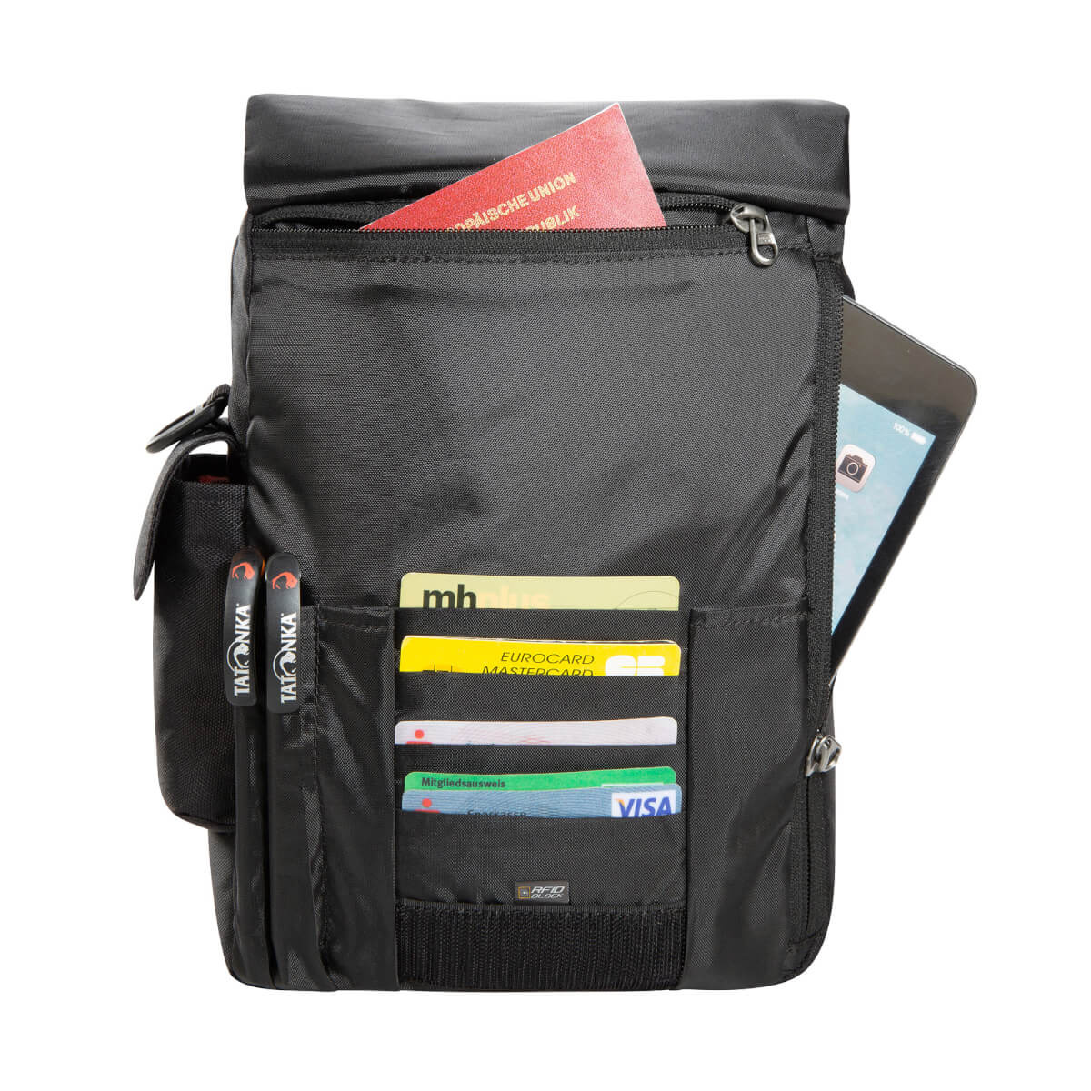 Check In XL RFID Block Shoulder Bag (Black)