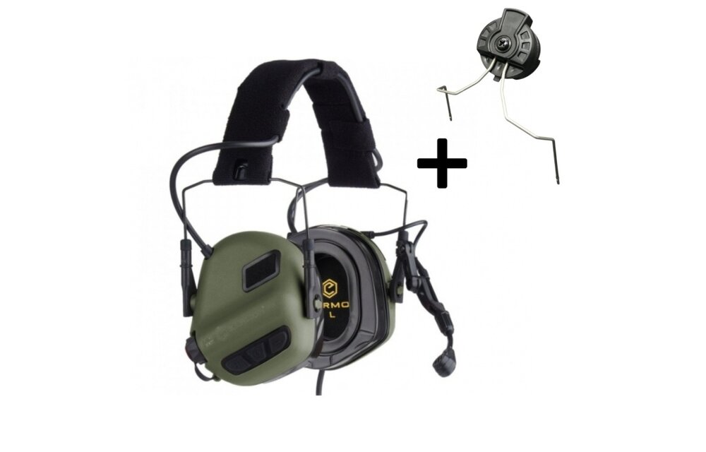 M32H Plus Headset + Helmet Mount (Foliage Green)