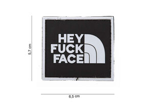 Hey Fuck Face PVC Patch (Black)