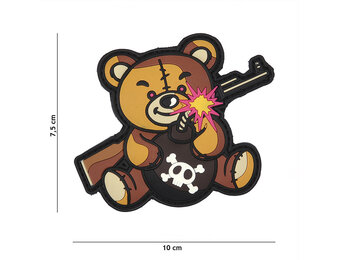 Terror Teddy PVC Patch (Brown)