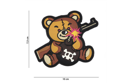 Terror Teddy PVC Patch (Brown)