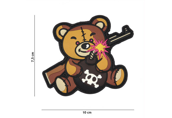 Terror Teddy PVC Patch (Brown)