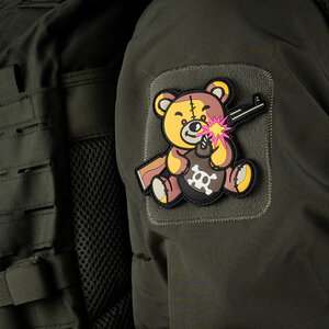 Terror Teddy PVC Patch (Brown)