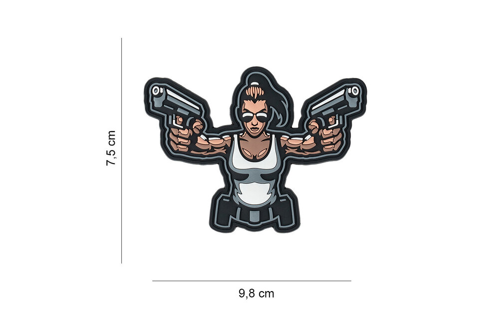 Gun Girl PVC Patch (Color)