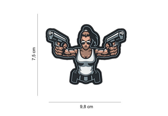 Gun Girl PVC Patch (Color)