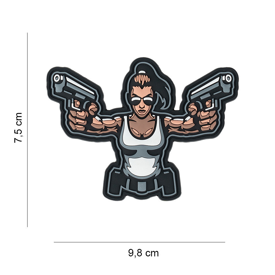 Gun Girl PVC Patch (Color)