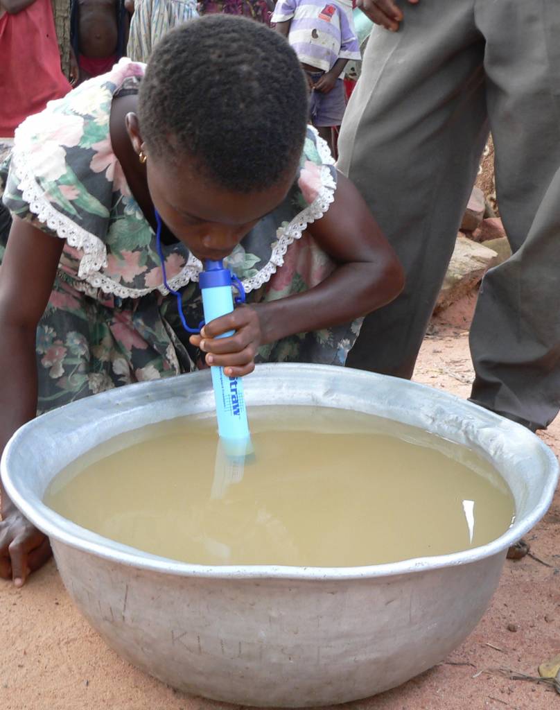 Peak Series Personal Water Filter Straw (Dark Gray)