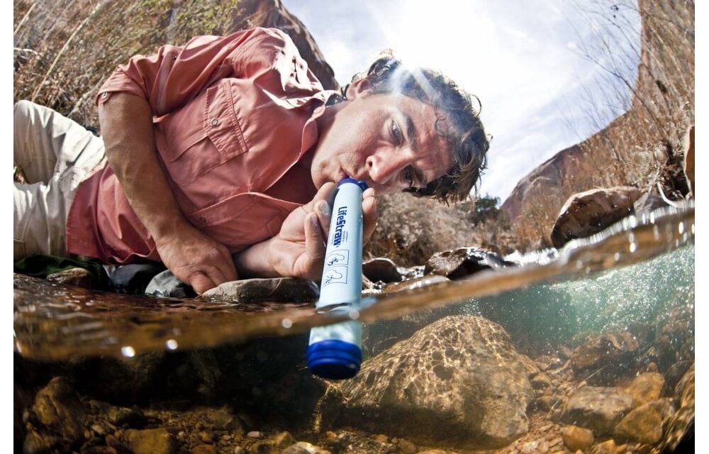 Peak Series Personal Water Filter Straw (Dark Gray)