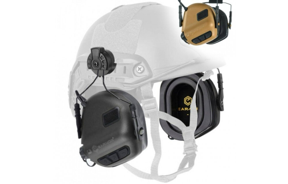 M31 Plus Electronic Hearing Protection (Helmet Mount) (Coyote Brown)