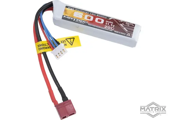 LiPo 11.1V 600mAh 20/40C PDW Stick Type (Deans)