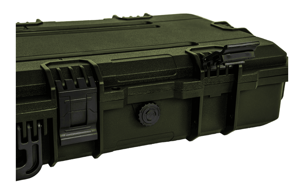 Large Rifle Case 95x30 (Wave Foam) (Green)