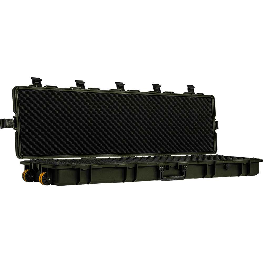 Extra Large Rifle Case 131x34 (Wave Foam) (Green)