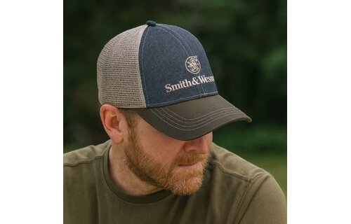 Two-Tone Denim Trucker Cap