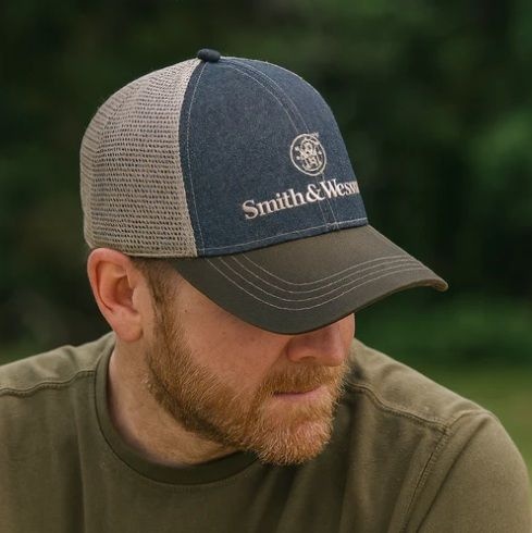 Two-Tone Denim Trucker Cap