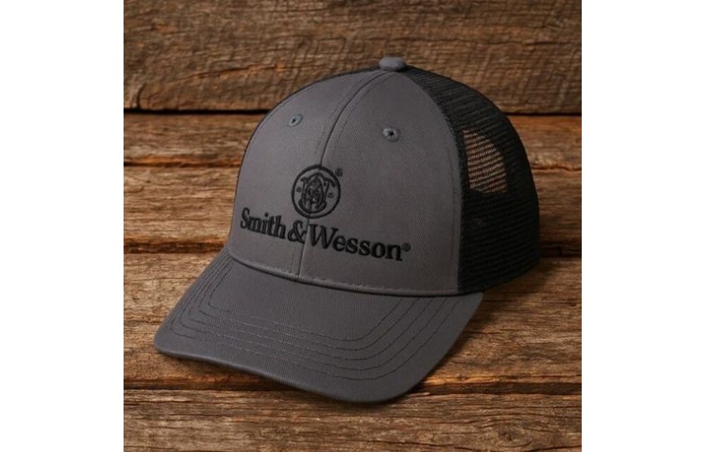 Two-Tone Charcoal Grey + Black Trucker Cap