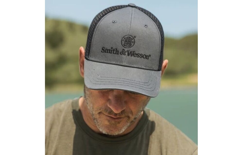 Two-Tone Charcoal Grey + Black Trucker Cap