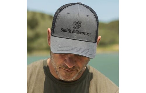Two-Tone Charcoal Grey + Black Trucker Cap