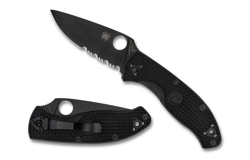 Tenacious Lightweight Black / Black 8Cr13MoV Serrated CE