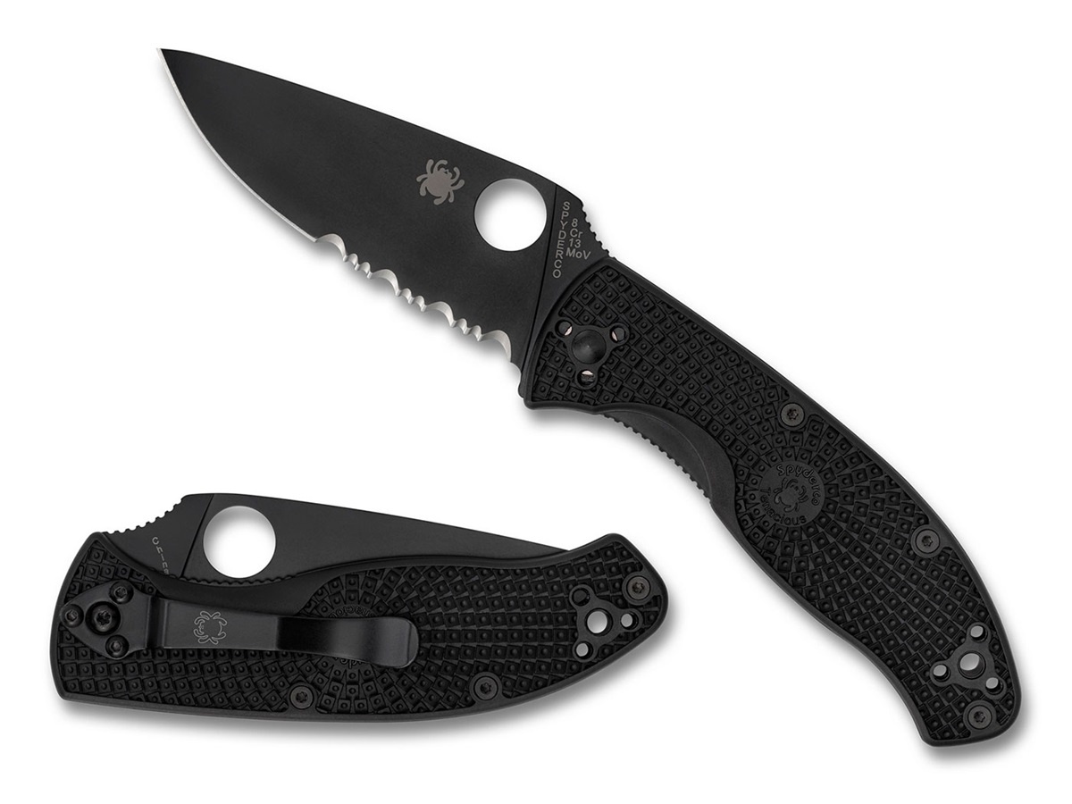Tenacious Lightweight Black / Black 8Cr13MoV Serrated CE