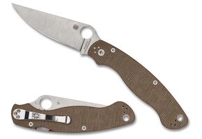 Military 2 Brown Canvas Micarta CPM CRU-WEAR