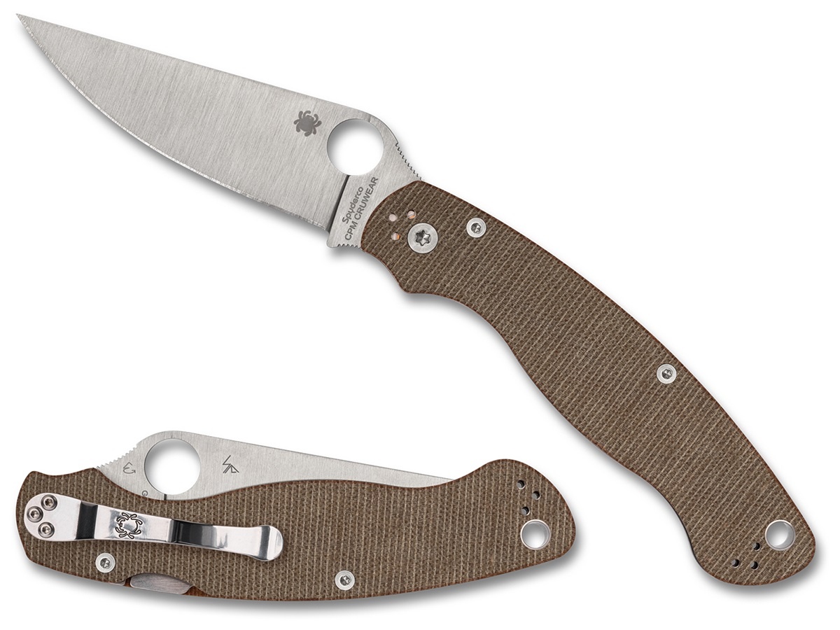 Military 2 Brown Canvas Micarta CPM CRU-WEAR