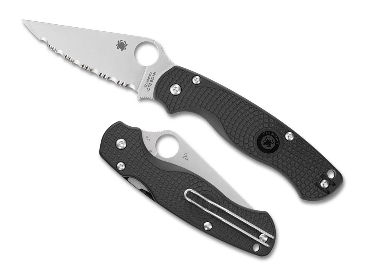 Paramilitary 2 Black Lightweight Serrated SE