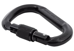 Steel Carabiner HMS Screwlock (Black)