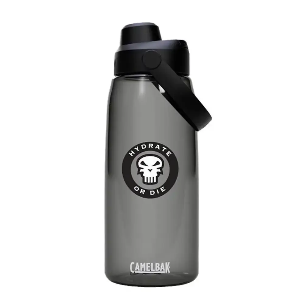 Drinking Bottle Thrive Chug 1L Hydrate Or Die (Charcoal)