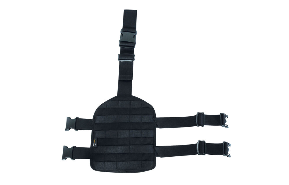 Leg Base Plate with MOLLE (Black)