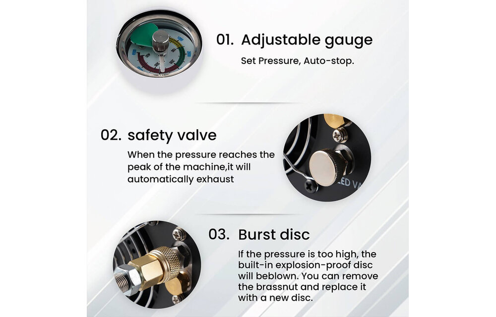 PCP / HPA Compressor 300bar 4500PSI Oilless (Compact Version)