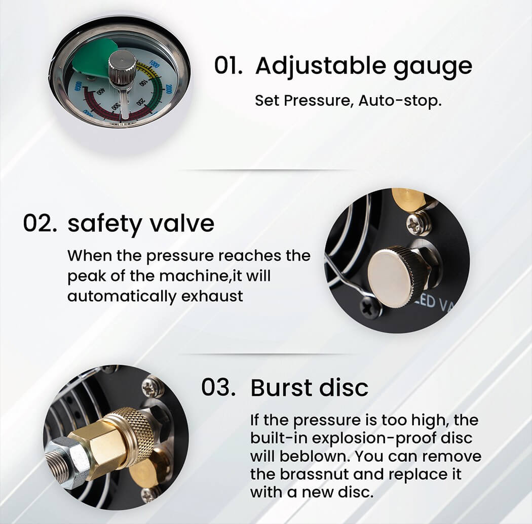 PCP / HPA Compressor 300bar 4500PSI Oilless (Compact Version)