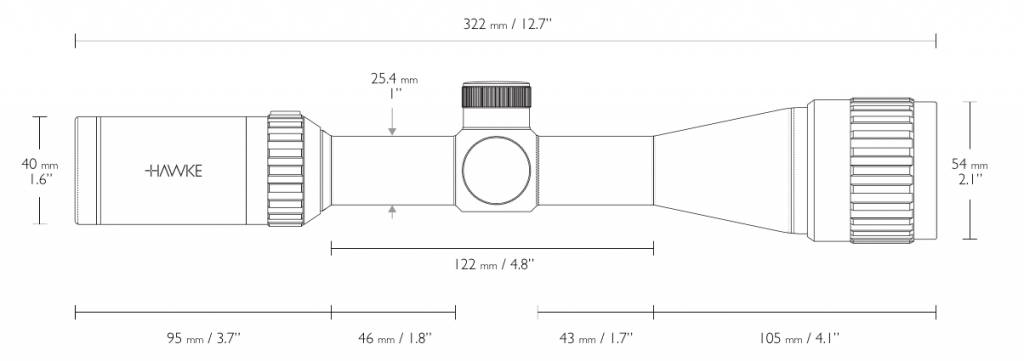 Vantage 3-9x40 AO Mil Dot Scope
