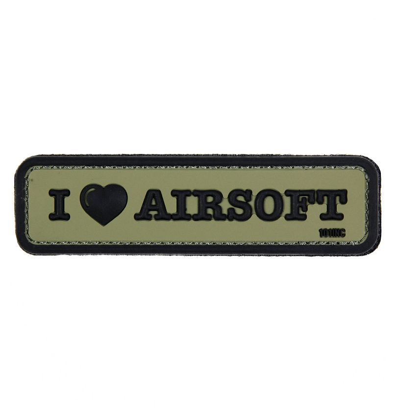 I Love Airsoft PVC Patch (Olive)