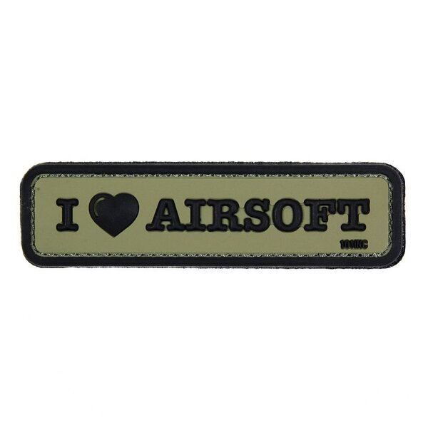 I Love Airsoft PVC Patch (Olive)