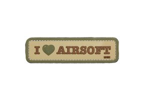 I Love Airsoft PVC Patch (Coyote)