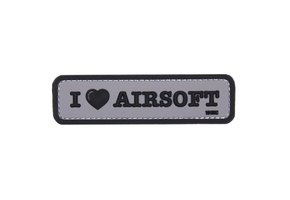 I Love Airsoft PVC Patch (Grey)